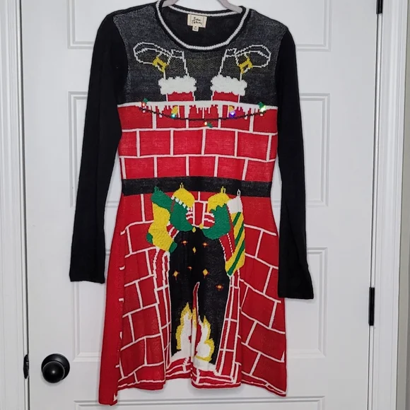 Born Famous | Dresses | Born Famous Ugly Christmas Sweater Dress Lights Up Womens M | Poshmark Born Famous | Dresses | Born Famous Ugly Christmas Sweater Dress Lights Up Womens M | Poshmark